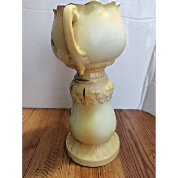 Antique Vase Double Handled Floral Hand Painted & Gilded Austrian Porcelain 7.5” - Picture 4 of 11